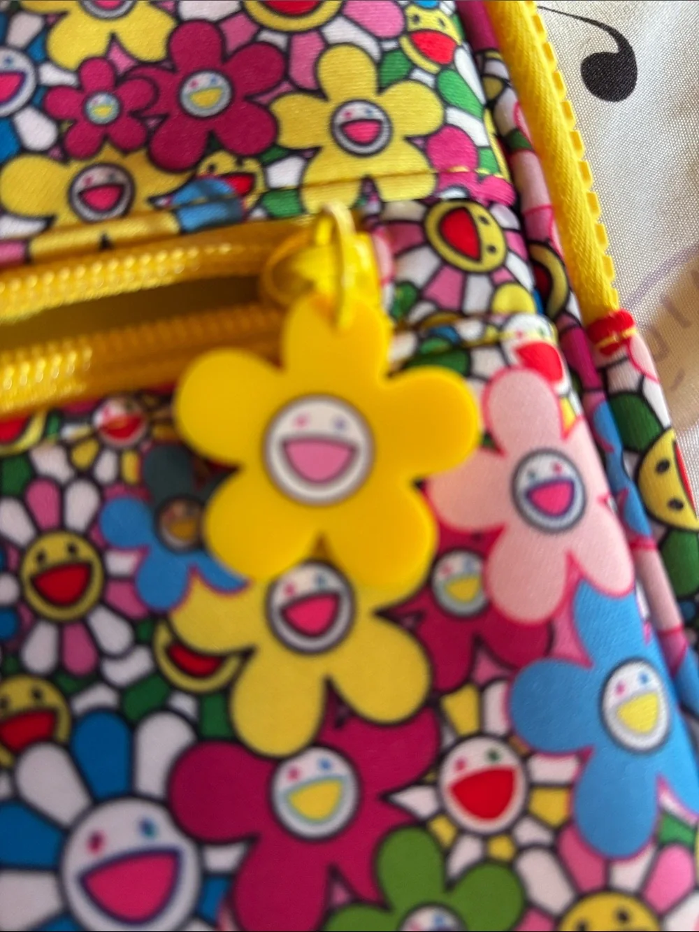 Marc Jacobs Floral Multi-Color Zip laptop Pouch NEW Murakami